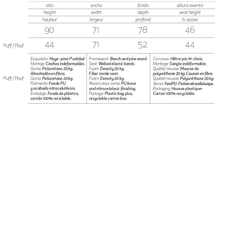 Info Fauteuils 195 Lujosa