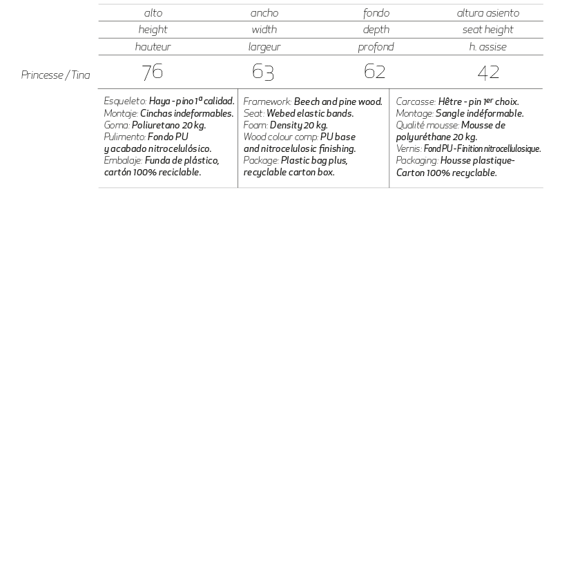Info Sillones Princesse / Tina Lujosa